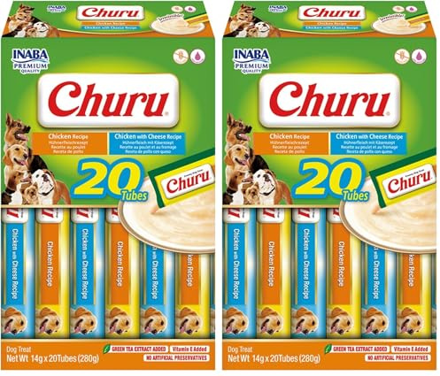 INABA - Alimento para Perros - Receta sin Cereales con Pollo (32%) o Pollo y Queso (29,8%) - con colágeno y extracto de levadura - Ingredientes Dieta Saludable para tu Perro (Paquete de 2)
