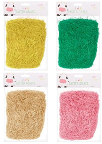 Easter Grass Decoration Bonnet Decor Basket Hats Arts Crafts Fake Grass Straw (Natural)