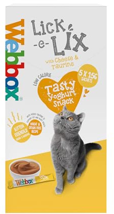 Webbox Lick-E-Lix Yoghurt With Cheese & Taurine, 5 x 15g