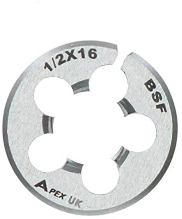 1/2 x 16 BSF 25mm Filiera circolare 1 in acciaio al carbonio Tagliafilo BSF