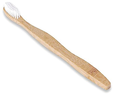 ENA Living Bamboo Toothbrush (19x1.6x1.5 cm) | Stylish, Sustainable Hard Brush for Adults | Sturdy and Effective Firm