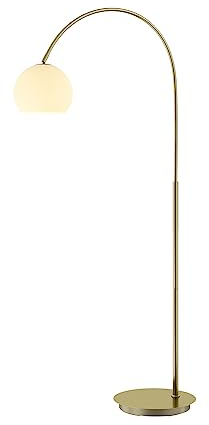 Lindby Lampada da terra (Moderno) colore Oro, in Vetro ad es. Soggiorno & Sala pranzo lampada arco pavimento