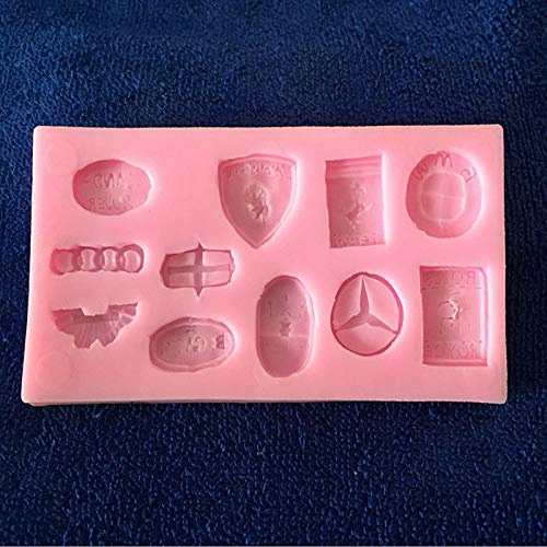 Silikonform für Kuchen mit Auto-Logo, berühmte Marke, Auto-Logo, Schokoladenform – DIY Backform für berühmte Markenauto-Logo, 1 Stück