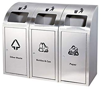 Cubo de basura Bote de basura Cubo de basura Cuadrado Hogar Al aire libre Cubo de basura de acero inoxidable Higiene industrial Contenedor de basura Tiendas Parque Cubo de basura Contenedores de basur