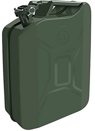 BHBXZZDB Tanque de Combustible, 5L/10L/20L, Bote de Gasolina de Metal, Bidón de Emergencia Verde - para Gasolina y diésel