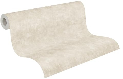 A.S. Création Uni-Vliestapete mit Struktur – Braun, Beige – 10,05 x 0,53 m | Einfarbig & vielseitig kombinierbar – matte Wandtapete, ansatzfrei & spurlos abziehbar – für Wohn-, Schlaf- & Arbeitszimmer
