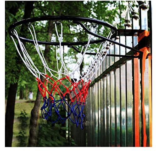 Basketballkorb Montieren Sie Outdoor Basketball-Felgensatz, Profi Hängend Basketballkorb Mit Allwetter-Netz, Kinder & Erwachsene Fitnessgeräte, Für Geländer Baumständer Poolseite ( Color : Black )