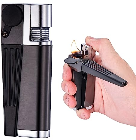 Mechero inflable: encendedor de gas rellenable, encendedor de metal multiusos, resistente al viento, portátil, inflable para hombres y padres