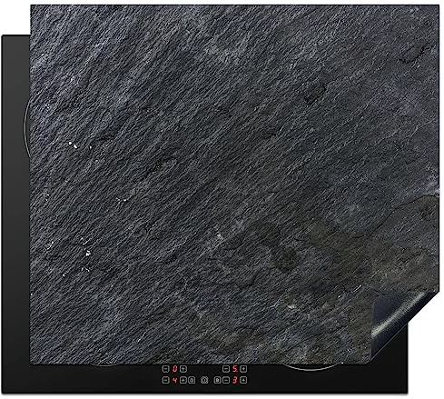 KitchenYeah© Herdabdeckplatte Einteilig Ceranfeld Abdeckplatte für | 58x51 cm - Induktionsschutz Ceranfeldabdeckung Vinyl Herdabdeckplatten Beton - Stein - Industrial - Schiefer - Structure