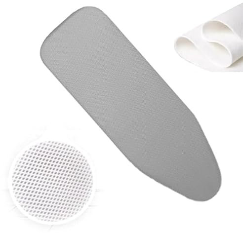 Copriasse da Stiro con Elastico, 92x33cm, 97x33cm,110x35cm Copri asse da stiro traspirante 3D, Copriasse Ferro da Stiro, Cordoncino di Fissaggio e Stretch-System ( Color : Gray , Size : 43x14in(110x35