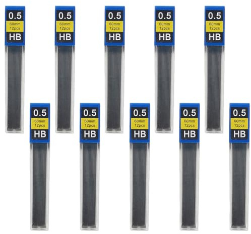 Ricariche da 120 pezzi da 0,5 mm, ricariche automatiche per matite, sostituzione automatica delle ricariche per matite, scrittura fluida e chiara