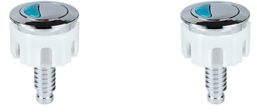 BBTISG 2 Piezas Botones de Doble Descarga para Inodoro, Conjunto de Botón de Cisterna de Inodoro de Doble Descarga para Cisterna para Tanque de Cisterna Botón de Descarga de Inodoro (Plateado)