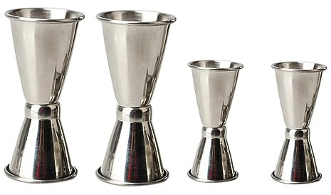 LIFKOME 4pezzi Misurini Cocktail Acciaio Inossidabile Due Per Barman Professionisti e Amanti Dei Cocktail