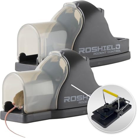 ROSHIELD Piège à Souris avec Capture et libération sans Contact, 2 Pice Piège à Souris avec Capture et libération Propre et sans Contact