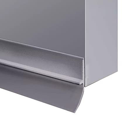 Striscia di tenuta in silicone, Guarnizione inferiore della porta, Fondo della porta insonorizzata, Ferma spifferi, Guarnizioni ferma spifferi sotto la porta, Striscia sigillante autoadesiva, 90 cm