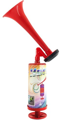 Senbaler Airhorn Druckluft Hupe,Extrem Laute Lufthorn,Handheld Luftdruck Fanfare Pumpe für Fussball Boot Auto Straßenverkehr Fußballspielen Partys (Stil 1)
