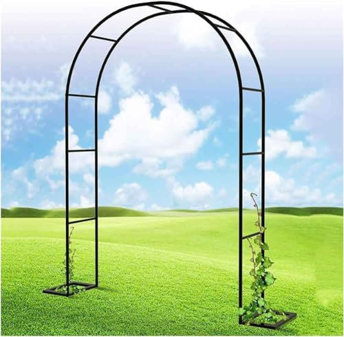 WCQSYY Arco Da Giardino in Metallo,Arco Per Rose Per Piante Rampicanti,Resistente Padiglione Da Giardino,Traliccio,Pergolati Alle Intemperie E Autoportante,Con Base,Facile Da Montare,Verde,W3.5M*H2.2M
