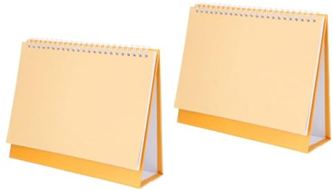 Lurrose 2 Sets Handgemalter Kalender Graffiti Schreibtischkalender Büro Dekoratives Tagebuch Leere Seiten