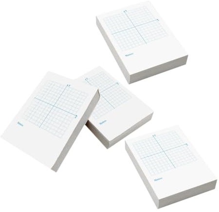 Operitacx Mathe-zeichnungs- und Graphikpapier 4 Bücher Notizbücher Koordinatendiagrammblätter Mehrzweck-notizblock