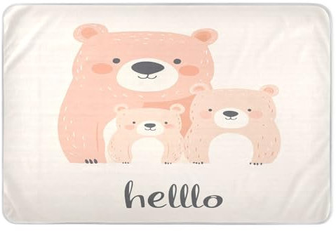 Lovely Bear Family Inkontinenzeinlagen für Bett, waschbar, wiederverwendbar, Inkontinenzeinlagen für Damen, Beige, Beige