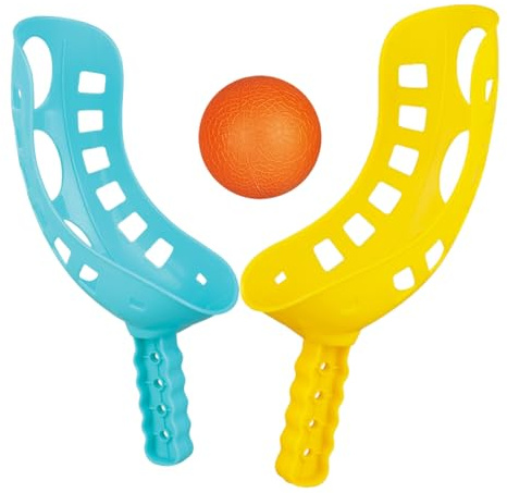 Set med boll och skopa - roligt strandbollsspel - färgglada utomhusaktiviteter med återanvändbara lekar för stranden, perfekt för trädgårdsdagar, familjesammankomster och offerter