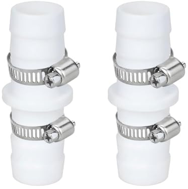 2 Pcs Washing Machine Waste Pipe Connector Including Clips Washing Machine Hose Connector for Machine Outlet Drain Connector for Washing Machine or Dishwasher Outlet Drain Hose