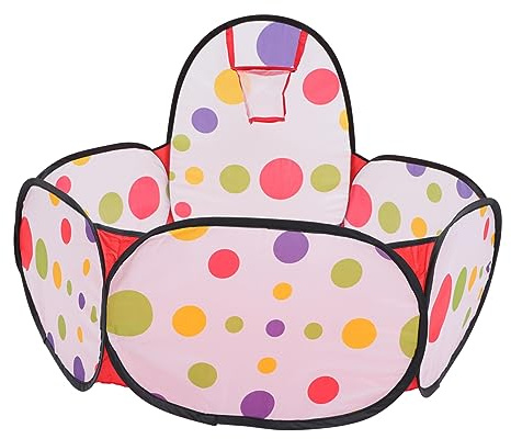 FUNNETOYU Piscina De Balones para Niños Aro De Baloncesto, Carpa De Juego Grande para Niños Pequeños, Plegable y Portátil, Juego Educativo para Interior y Exterior, Colorido y Seguro