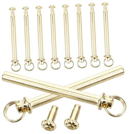 Sosoport Set Da 10 Rivetti in Metallo Con Anello Da 3 Mm Per Ventagli Pieghevoli, Perno Di Fissaggio e Giunto Di Montaggio Professionale Per Riparazione e Assemblaggio Ventagli