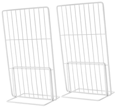 GRADENEVE Divisori per Congelatore in Ferro 2 Pezzi, Wire Shelf Bianco Resistente e Flessibile, Separatori per Frigorifero per Organizzazione e Stoccaggio Interno