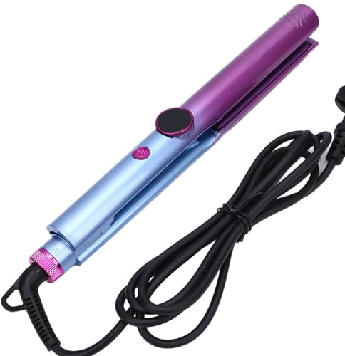 Brrnoo Piastra per Capelli, Bigodino, Strumento per lo Styling 2 in 1 con Display LCD e Tecnologia a Infrarossi, Portatile Leggero per il Salone di Viaggio a Casa (Spina europea)