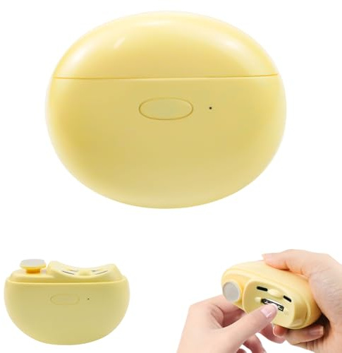 Coupe Ongle Electrique, 2-en-1 Portable lime a ongle electrique, avec Lumière LED et Polisseur, 2 Vitesses, Rechargeable USB C, Pour Bébés, Adultes, Personnes Âgées