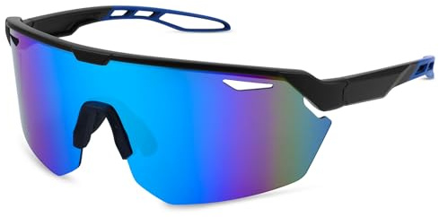 FACHOI Cycling Sunglasses Men Women, Polarized Sports Sunglasses UV Protection Running Glasses Windproof Glasses Eyewear for Outdoor Driving Fishing F4-QXHMJ