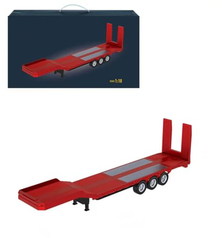 Palapozzy Flachbettanhänger im Maßstab 1:18 für 770S Heavy Duty Traktor Truck, RC Semi Trailer für Erwachsene Sammlerstück Modell Zubehör