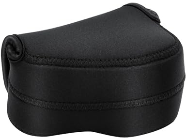 JJC cámara sin Espejo Caso Ultraligero Bolsa Bolsa para Sony ZV-E10 A6500 A6000 A5100 A5000 A6300 Fujifilm X-M1 X-T10 Canon SX410IS SX510 con una Lente de hasta 4,7 x 2,9 x 3.4 (Negro)