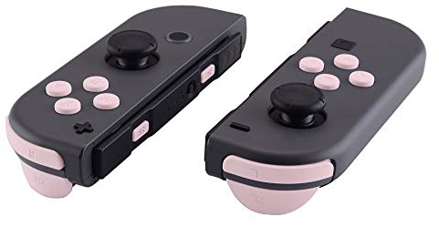 eXtremeRate Rosa Ersättning ABXY Riktningsknappar SR SL L R ZR ZL Triggerknappar Fjädrar, Kompletta Knappar med Verktyg för NS & Switch OLED Joy-con - JoyCon Shell Ingår INTE
