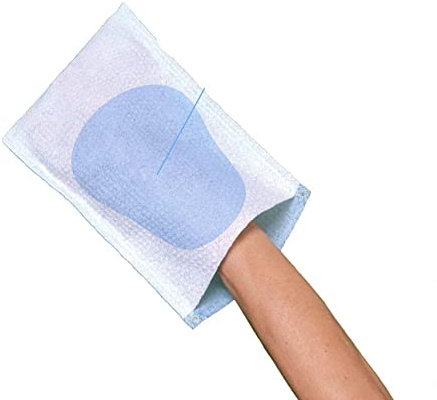 MEDICALMONO SRL - 500 Manopole SAPONATE monouso in TNT SPUNLACE cm 16x22 cm