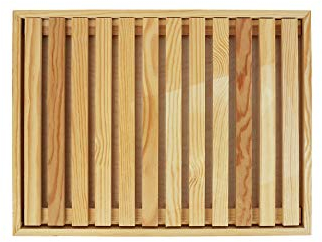 Lupia - Tagliapane in Legno, Griglia Removibile per Raccogliere Briciole, Perfetto per Pane, Focacce e Pizze, Fatto in Italia, Legno, 30x30 cm