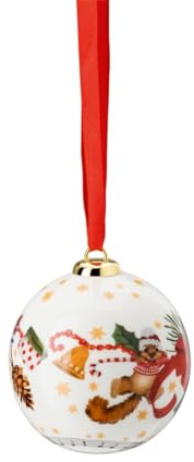 Rosenthal Hutschenreuther Christmas Songs 21 Porcelain Ball Small – Let Us Froh. Diameter 6 cm