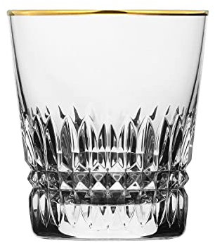 ARNSTADT KRISTALL Whiskyglas Empire Premium (10 cm) Kristallglas mundgeblasen · handgeschliffen · Handmade in Germany · inkl. 24 Karat Goldrand