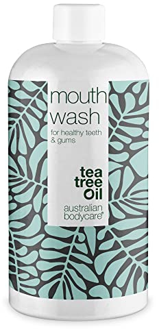 Mouthwash with Antibacterial Tea Tree Oil - 500 ml | Cares for and relieves Sore and Bleeding Gums | for a Healthy Oral Hygiene Without Bad Breath | 100% Vegan and dermatologically Tested