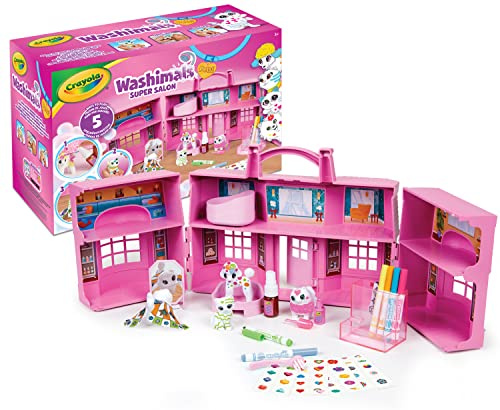 CRAYOLA Washimals, Super-Schönheitssalon, ab 3 Jahren | Bemalen und Baden der Jungtiere, Spiel und Geschenk für Kinder
