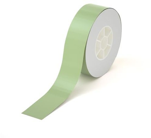 PRT Qutie Grün Etiketten Selbstklebend - 4M*15mm Wasserdicht DIY Klebeetiketten, Kompatibel zum Qutie Etikettendrucker, Geeignet für Drucken Sie Barcode, Name, Datum, Preis usw