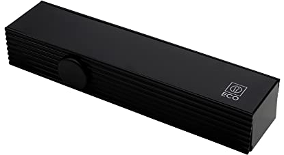 Türschließer automatisch mit Gleitschiene Schwarz Türdämpfer Türheber einstellbarer Federtürschließer für Außen und Innentür schließt automatisch 20-100 kg mit Feststellung Merkur