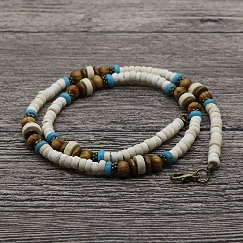 Necklaces and jewellery Boho Men Beaded Choker Necklace Tribal Jewelry White Coconut Shell Surfer Necklace For Men gifts for women