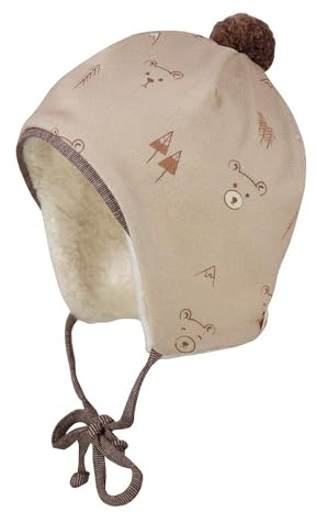 maximo Jungen Mütze/Schildmütze mit Bindeband 35500 1264 in Hellbraun, Kleidergröße:41, Farbe:Hellbraun (Brown 1465)