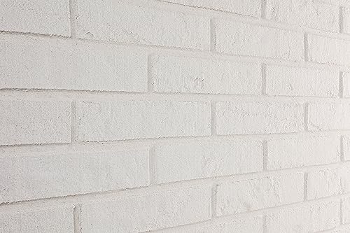 Wandverkleidung Elabrick Dover, Flexibler Verblend ziegel, wandverkleidung aussen, ziegelsteine, Weiss, 50x210mm, fassadenverkleidung aussen/wandverkleidung innen. einfache Installation.