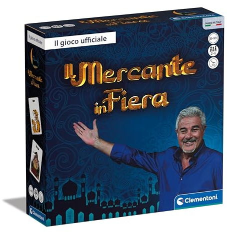 Clementoni - 16824 - Mercante in Fiera - Show TV - Gioco Da Tavolo Di Società Per Tutta La Famiglia, Gioco Adulti & Bambini 8-99 Anni, 2-6 Giocatori, Lingua Italiano, Made In Italy