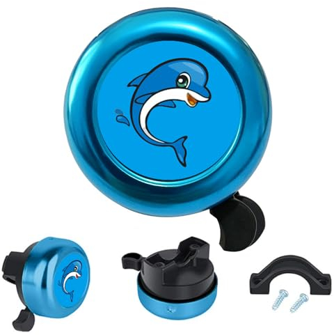 Fahrradklingel Kinder,Klingel Fahrrad Kinder Fahrrad Kinder Jungen/Mädchen Knackig und Laut Klingelton Fahrradklingel Laut Hupe für Kinderfahrrad mädchen/Jungen (Delphin)