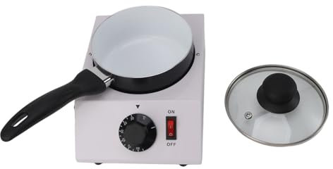 AUNMAS Machine à Fondre Le Chocolat, Chauffe-Plat à Fondue électrique avec Machine de Trempe de Chocolat à Pot Unique pour Le Beurre, Le Fromage, la Crème, Les Bonbons, (Prise UE 220V