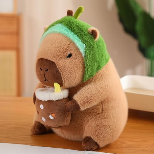 FOGARI PlüSchtiere Wasserschweine Niedliche Spielzeuge Mit Avocado PlüSchtiere Kawaii, PlüSchkissen Spielzeug Wasserschwein Plüsch Wurfkissen Geschenk für Kinder Mädchen 12+ Jahre (Avocado,30 cm)